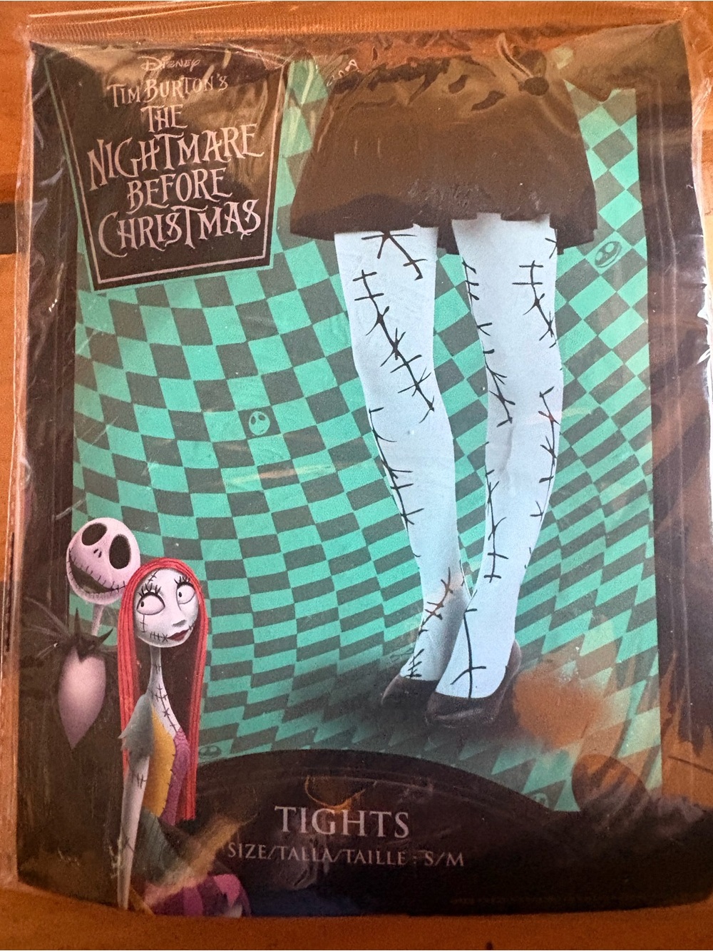 Disney Nightmare Before Christmas Sally Stitch Tights S/M NWT